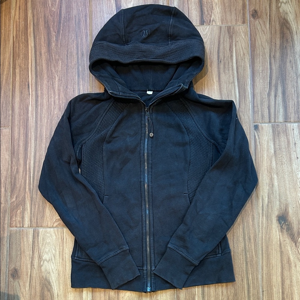 Lululemon Black Scuba Full Zip Hoodie | Thumbholes | Classic Fit